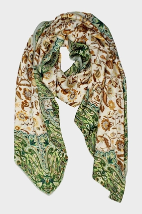 Flower Pattern Oblong Scarf