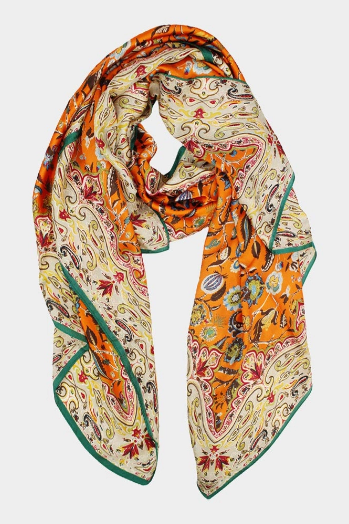 Flower Pattern Oblong Scarf