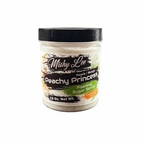 Foaming Sugar Scrub, Exfoliating, Paraben-Free, Natural Ingredients - 10 Oz. (Peachy Princess)
