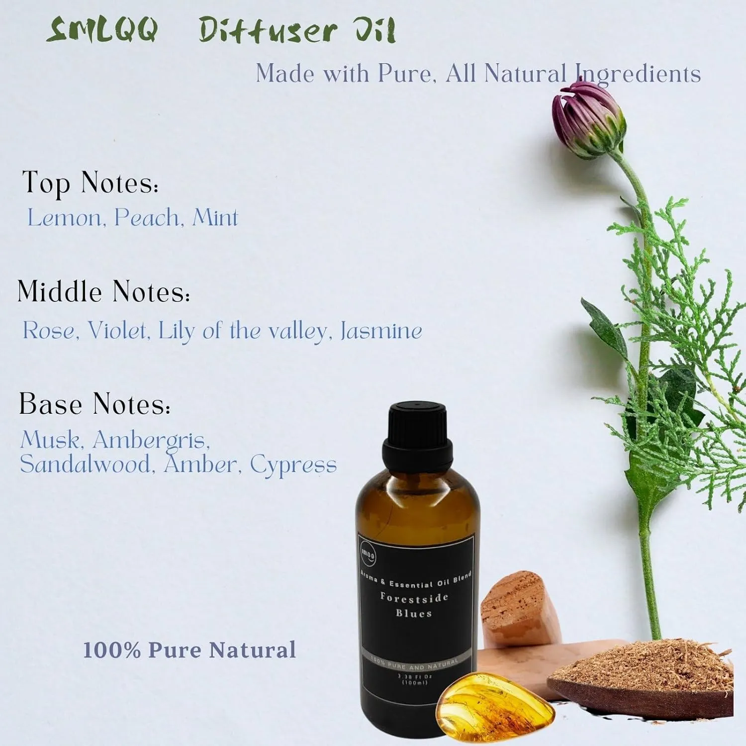 Forestside Blues Aroma Oil Inspired by Ritz-Carlton Hotel | Hotel Scent- Pure Frangrance Diffuser Oil Scents for Scent Air Machine | Home Luxury Scents for Diffuser (3.38 fl zo)