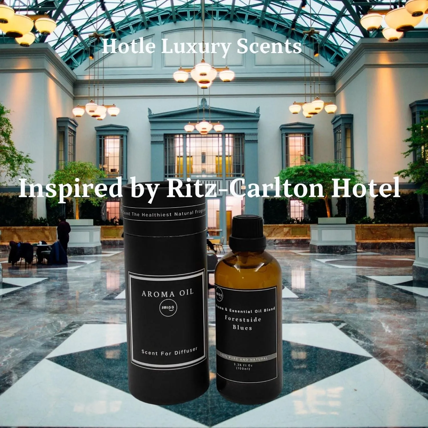 Forestside Blues Aroma Oil Inspired by Ritz-Carlton Hotel | Hotel Scent- Pure Frangrance Diffuser Oil Scents for Scent Air Machine | Home Luxury Scents for Diffuser (3.38 fl zo)