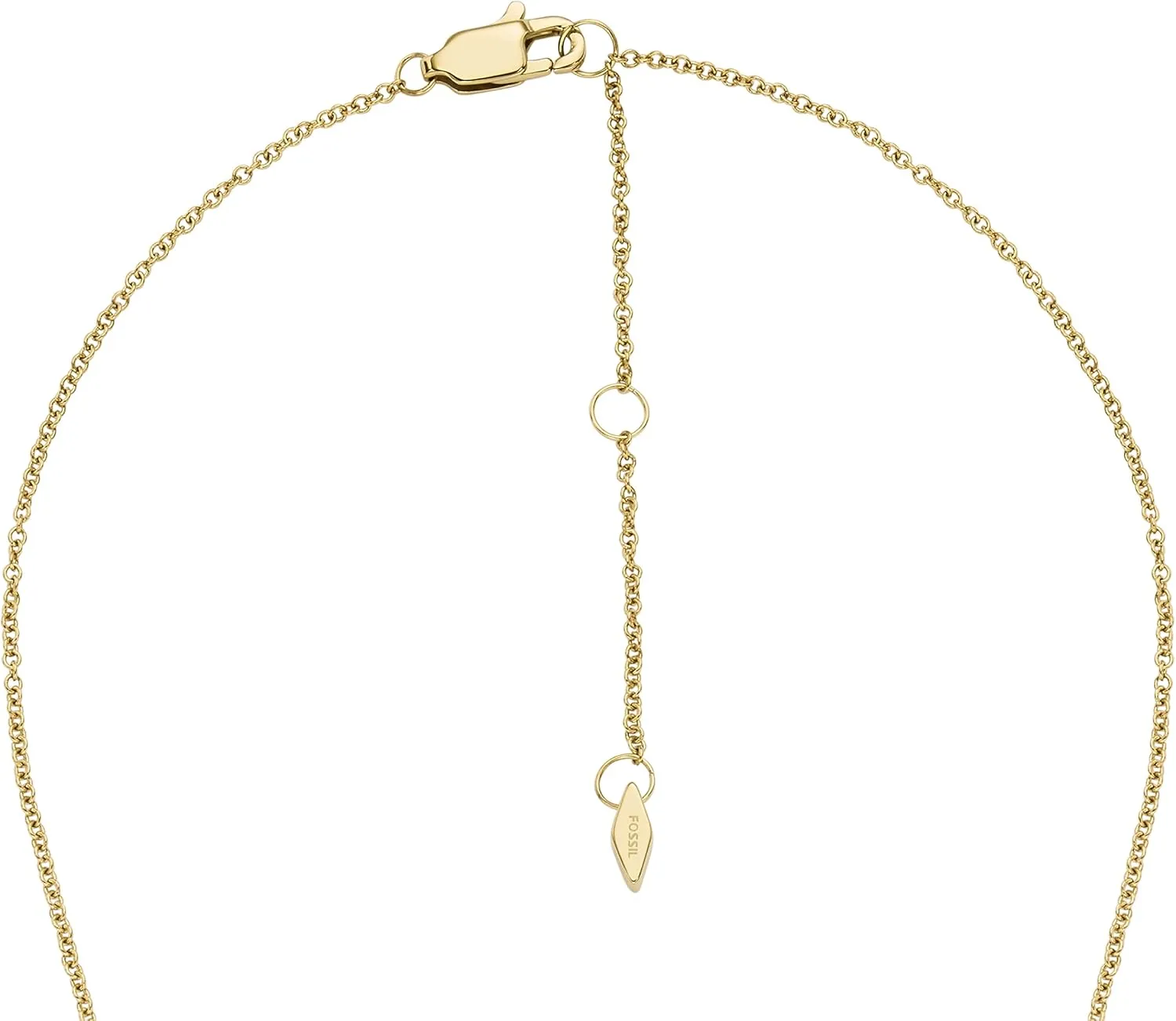 Fossil Women's Gold-Tone Stainless Steel Pendant Chain Necklace for Women