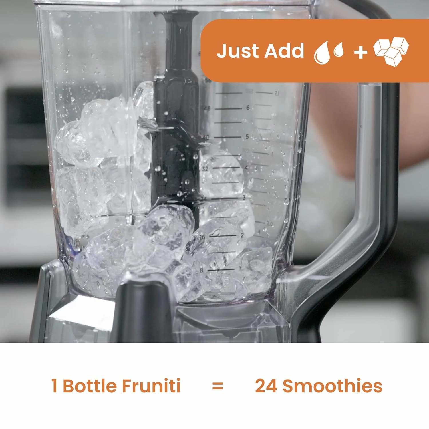 Fruniti Peach Smoothie Mix - Energy Boosting - No Sugar Added - Delicious Fruit Puree - Vitamin B-6, Vitamin B-12, Ginseng - Apple, Pineapple, Peach Purée - Makes 24 Smoothies