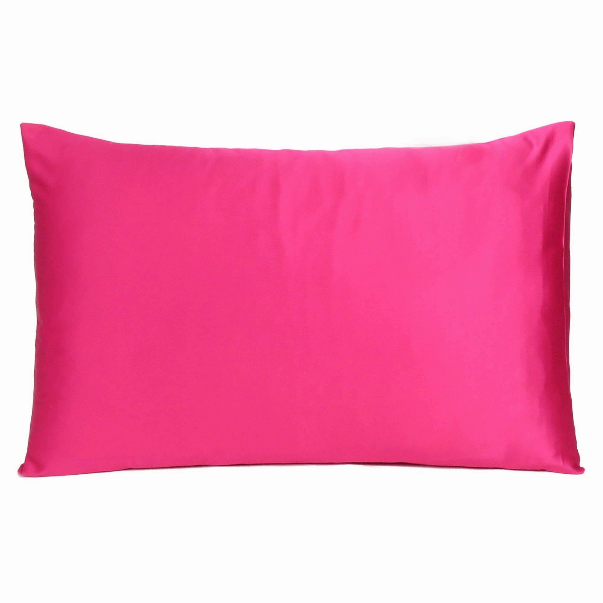 Fuchsia Dreamy Set of 2 Silky Satin King Pillowcases
