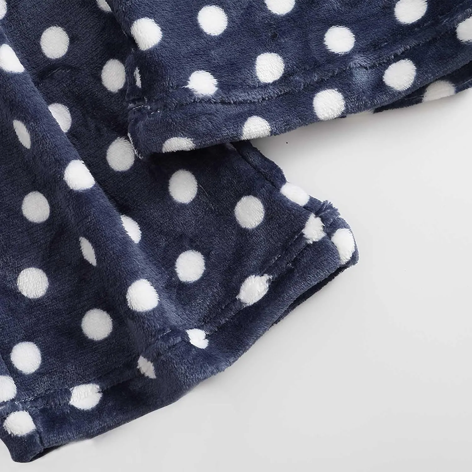 Fuzzy Flannel Pajama Pants for Women Comfy Soft Fluffy Plush Polka Dot Pj Pants High Waisted Wide Leg Lounge Pants