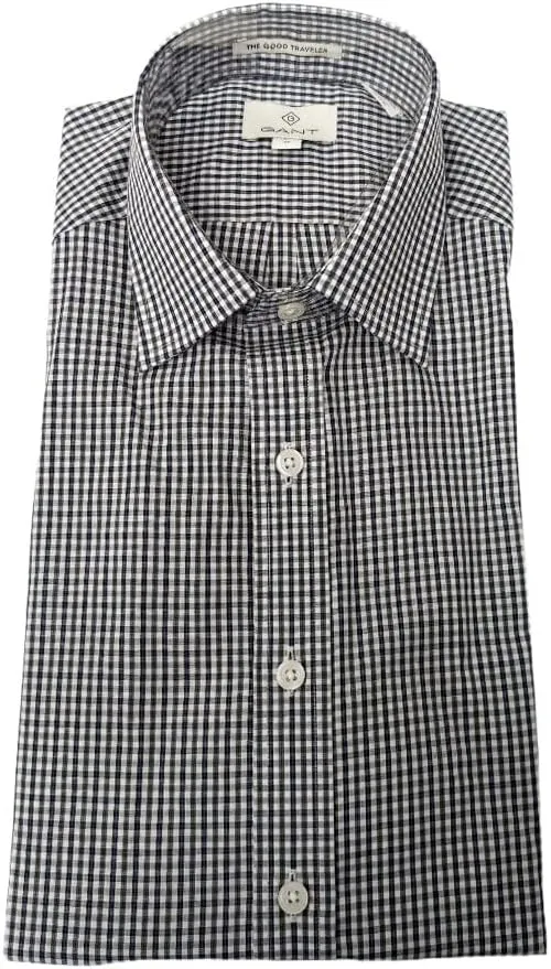 GANT Men's Marine Bold Guard Check Traveler Spread Shirt