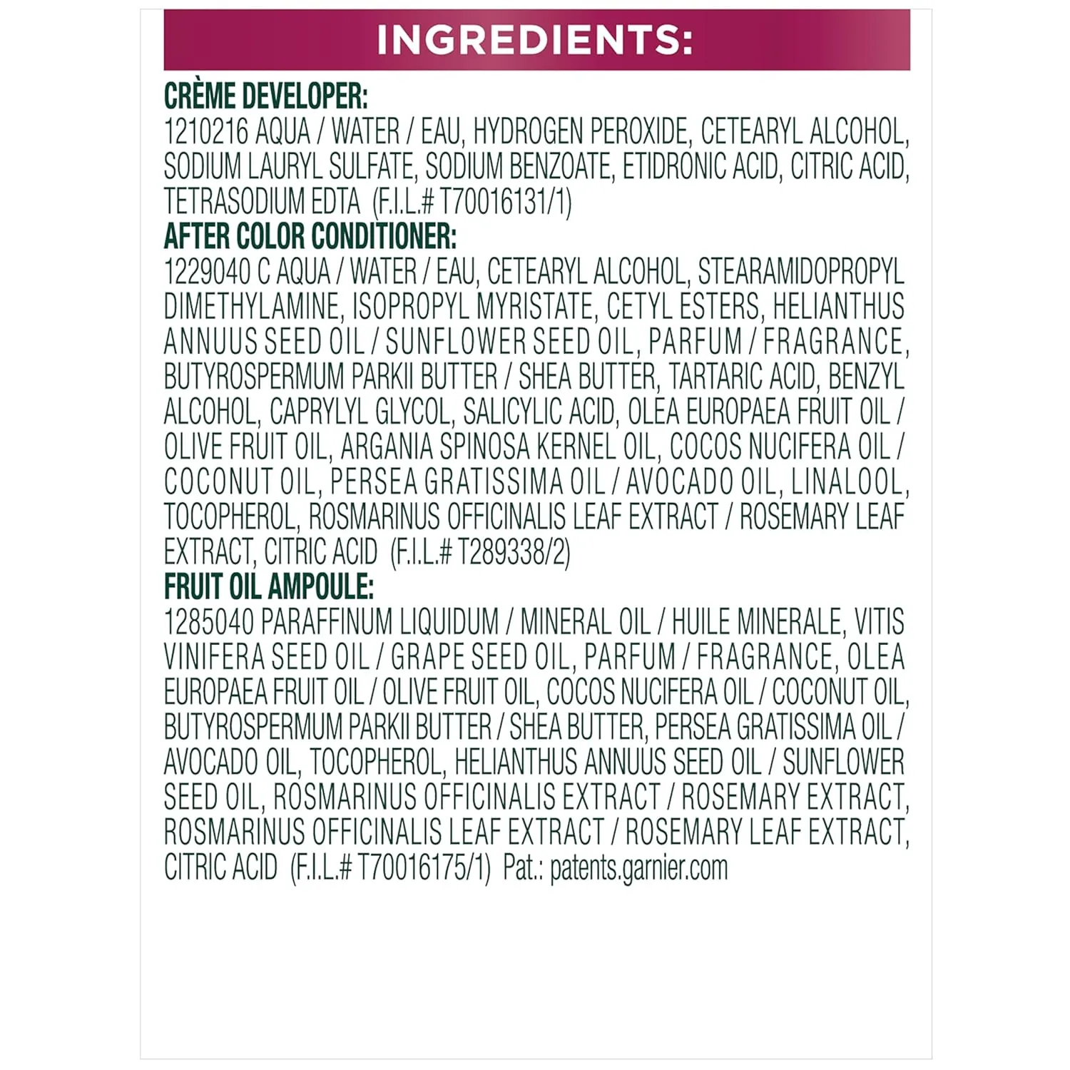 Garnier Hair Color Nutrisse Ultra Color Nourishing Creme, RP1 Dark Intense Pink Red (Cherry Flamingo) Permanent Hair Dye, 2 Count (Packaging May Vary)