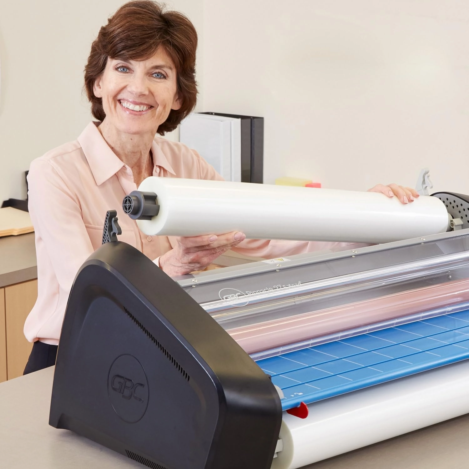 GBC Laminating Film, Rolls, Pinnacle 27 EZLoad, NAP I, 1.5 mil, 25" x 500', Blue Caps, 2 Pack (3748201EZ)