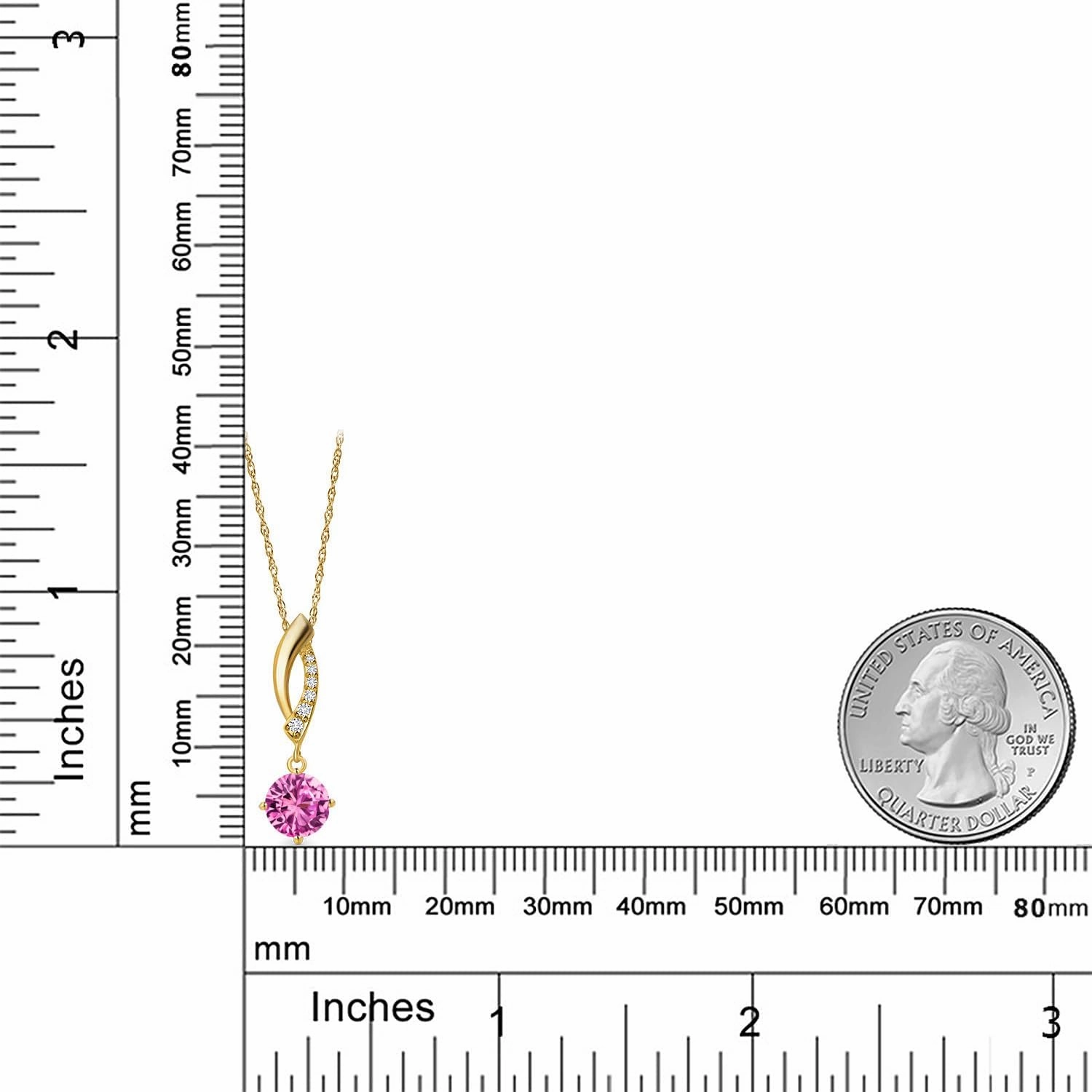 Gemstone Birthstone and Lab Grown Diamond Infinity Pendant Necklace For Women in 14K Yellow Gold | Round Cut 6MM | Gold Necklace For Women | With 18 Inch Gold Chain | Fine Jewelry Gifts for Her Mom
