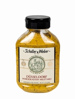 Generic Schaller and Weber Mustard Dusseldorf Horseradish 9 oz (Pack of 4)