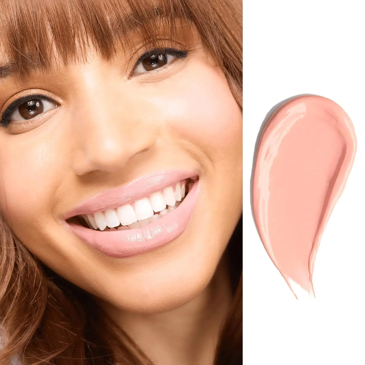 Gerard Cosmetics Color Your Smile Lip Gloss Spring Fling, Super Pigmented Pale Pink Lip Gloss with LED Light and Mirror, Shiny Finish, Hydrating Liquid Lip Color, Cruelty Free and Made in USA