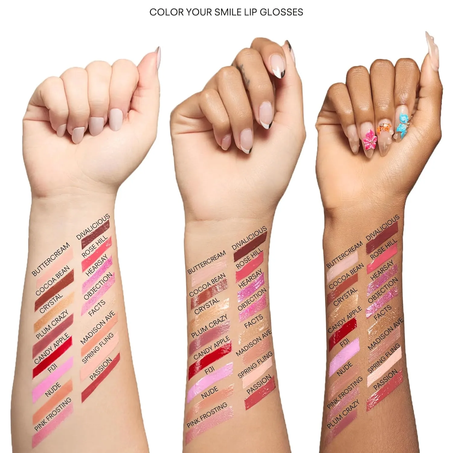Gerard Cosmetics Color Your Smile Lip Gloss Spring Fling, Super Pigmented Pale Pink Lip Gloss with LED Light and Mirror, Shiny Finish, Hydrating Liquid Lip Color, Cruelty Free and Made in USA