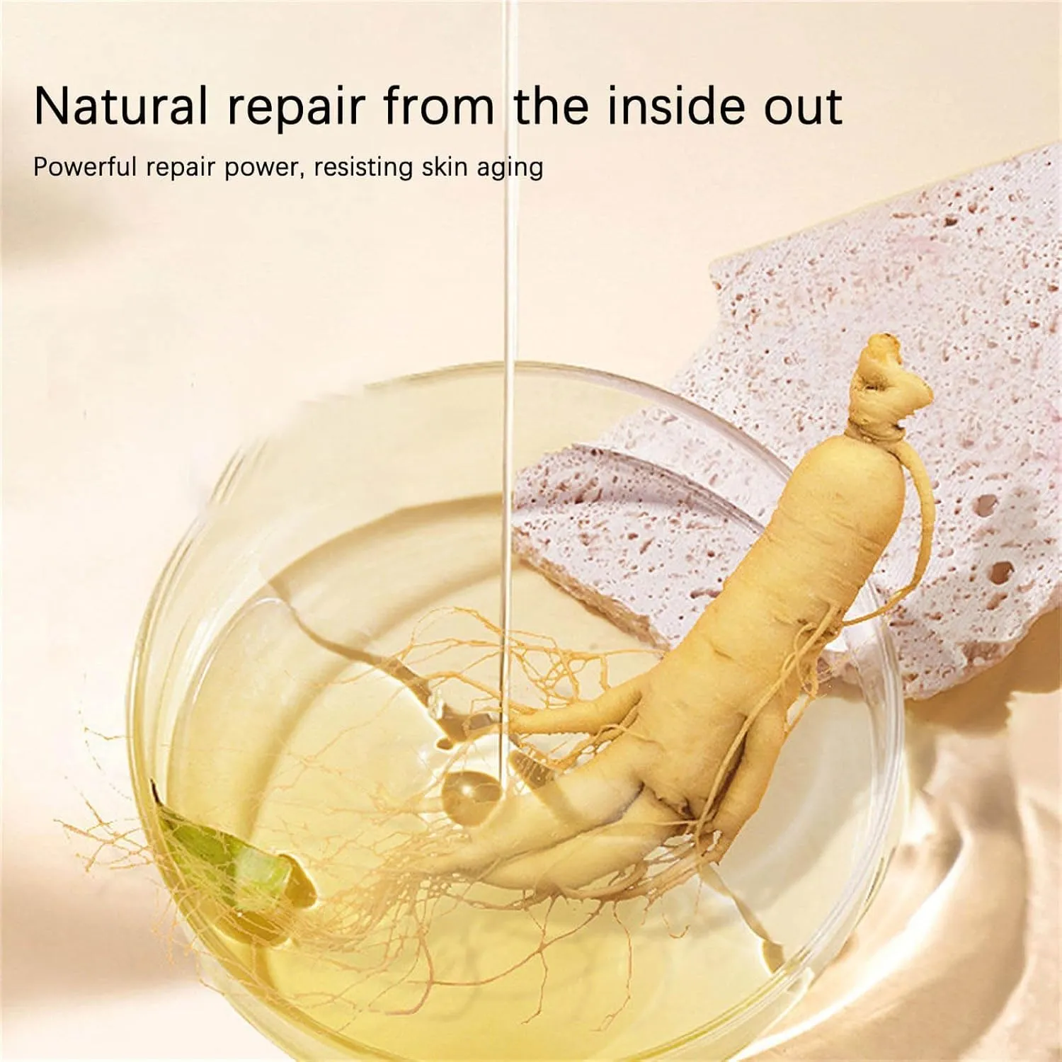 Ginseng Extract Liquid - Ginseng Extract Anti-Wrinkle Original Serum Oil, Korean Red Ginseng Essence Anti Wrinkle Serum, Ginseng Peptide Anti Wrinkle Firming Serum, 1 Whole Old Wild Ginseng (3Pcs)