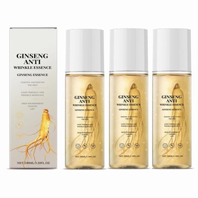 Ginseng Essence, Ginseng Gold Polypeptide Anti-Wrinkle Essence, Natural Ginseng Anti Aging Hydrating Essence Water, Hydrating & Firming Face Oil, For All Skin Types (3 Pcs)