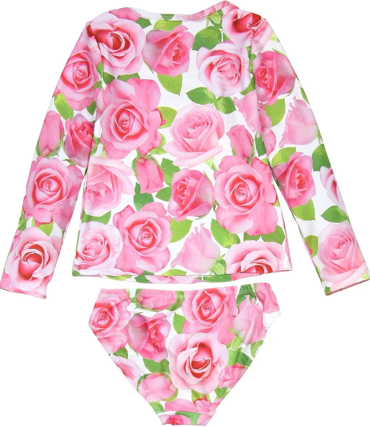 Girls' Rash Guard and Bottom Rose Parfeit, Sizes 2-6