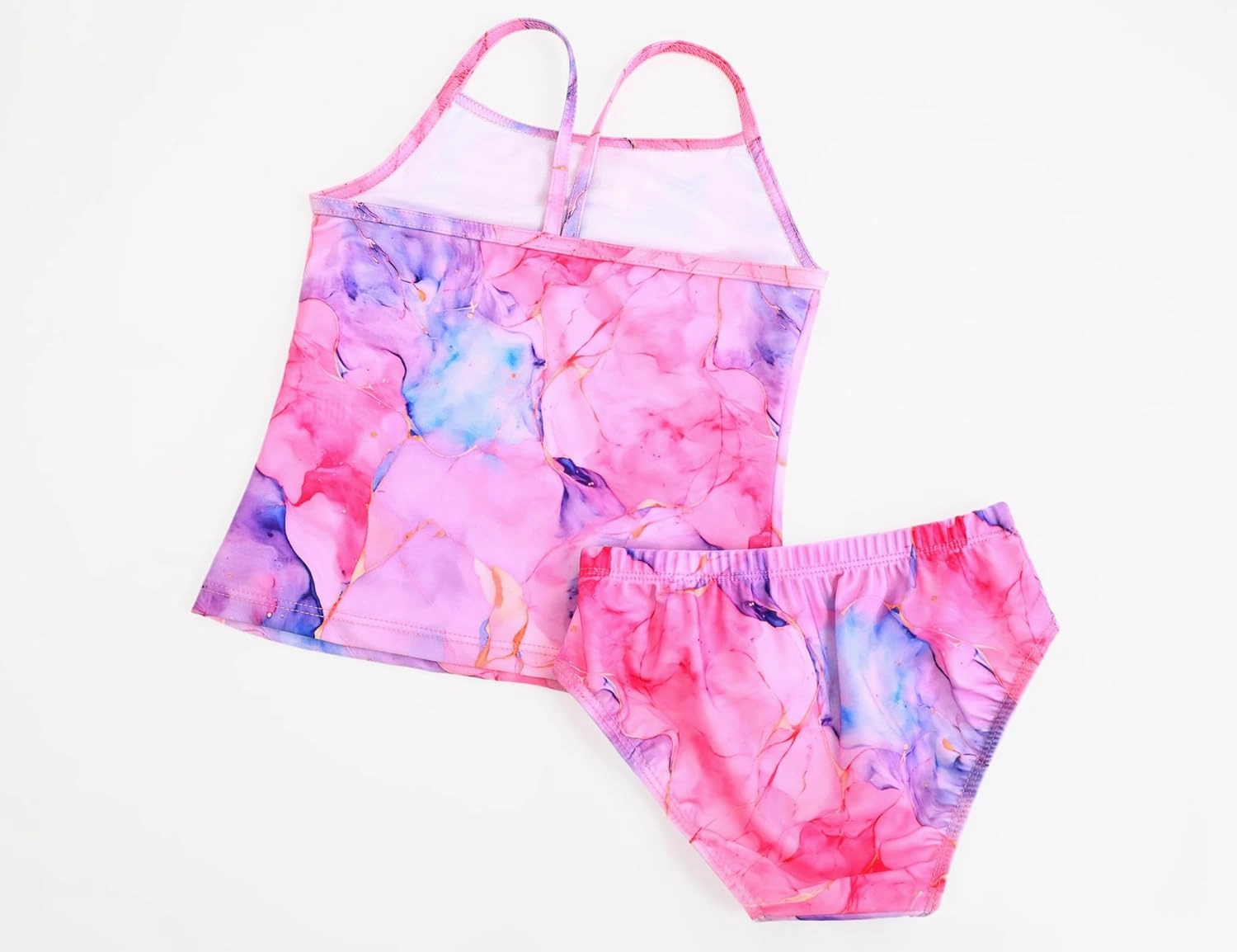 Girls Tankinis Two Pieces Swimsuits Hawaiian Beach Sport Bathing Suit Set for 2-12 Years Old Kids