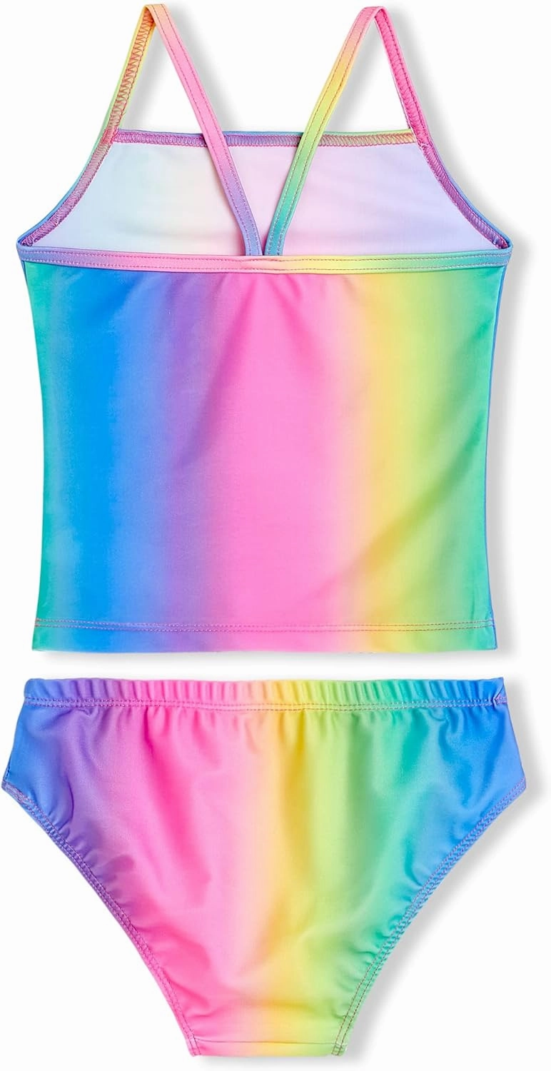 Girls Tankinis Two Pieces Swimsuits Hawaiian Beach Sport Bathing Suit Set for 2-12 Years Old Kids