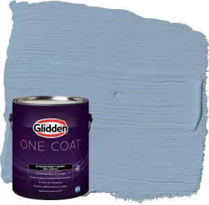 Glidden Exterior Paint   Primer: Blue/Dresden Dream, One Coat, Satin, 1-Gallon