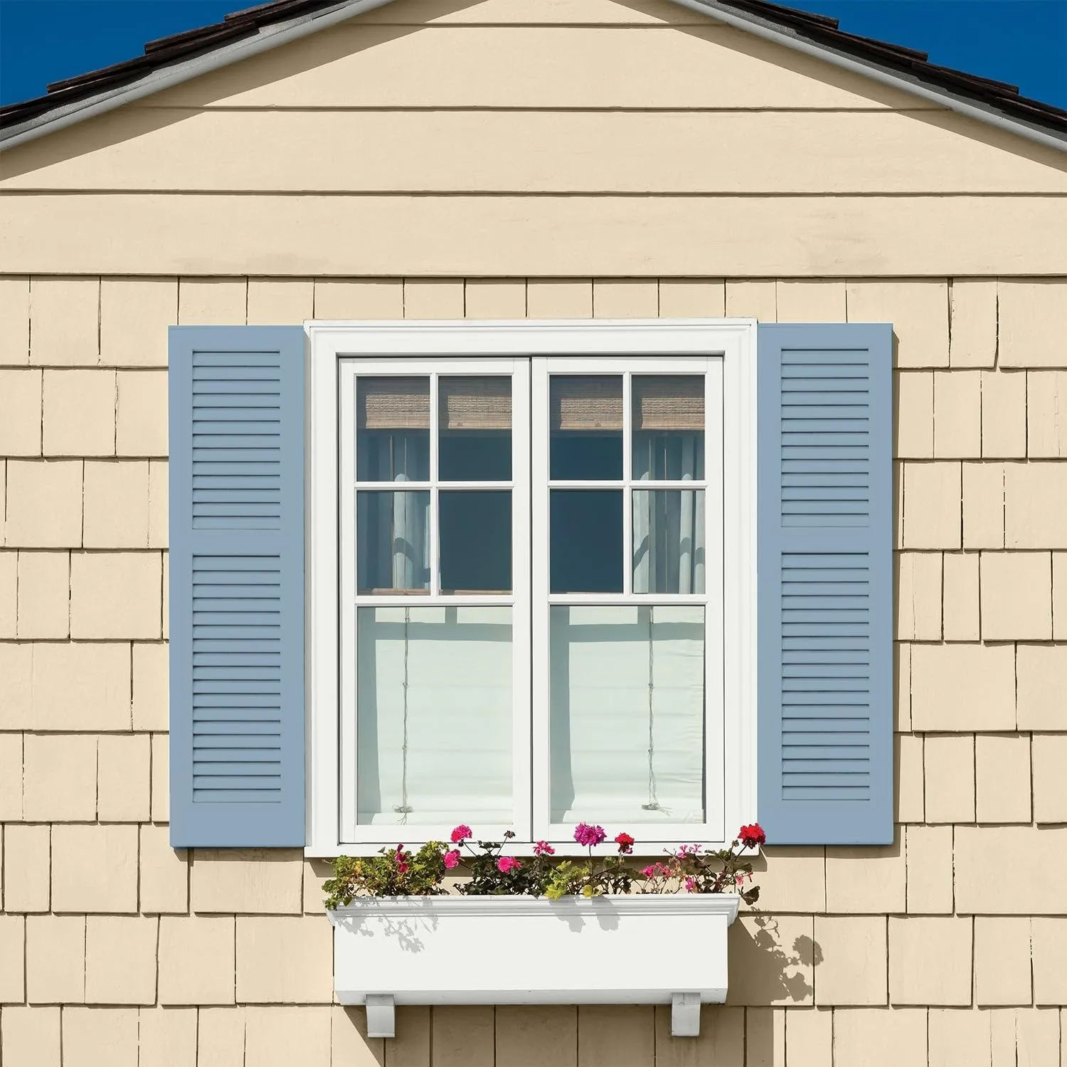 Glidden Exterior Paint   Primer: Blue/Dresden Dream, One Coat, Satin, 1-Gallon