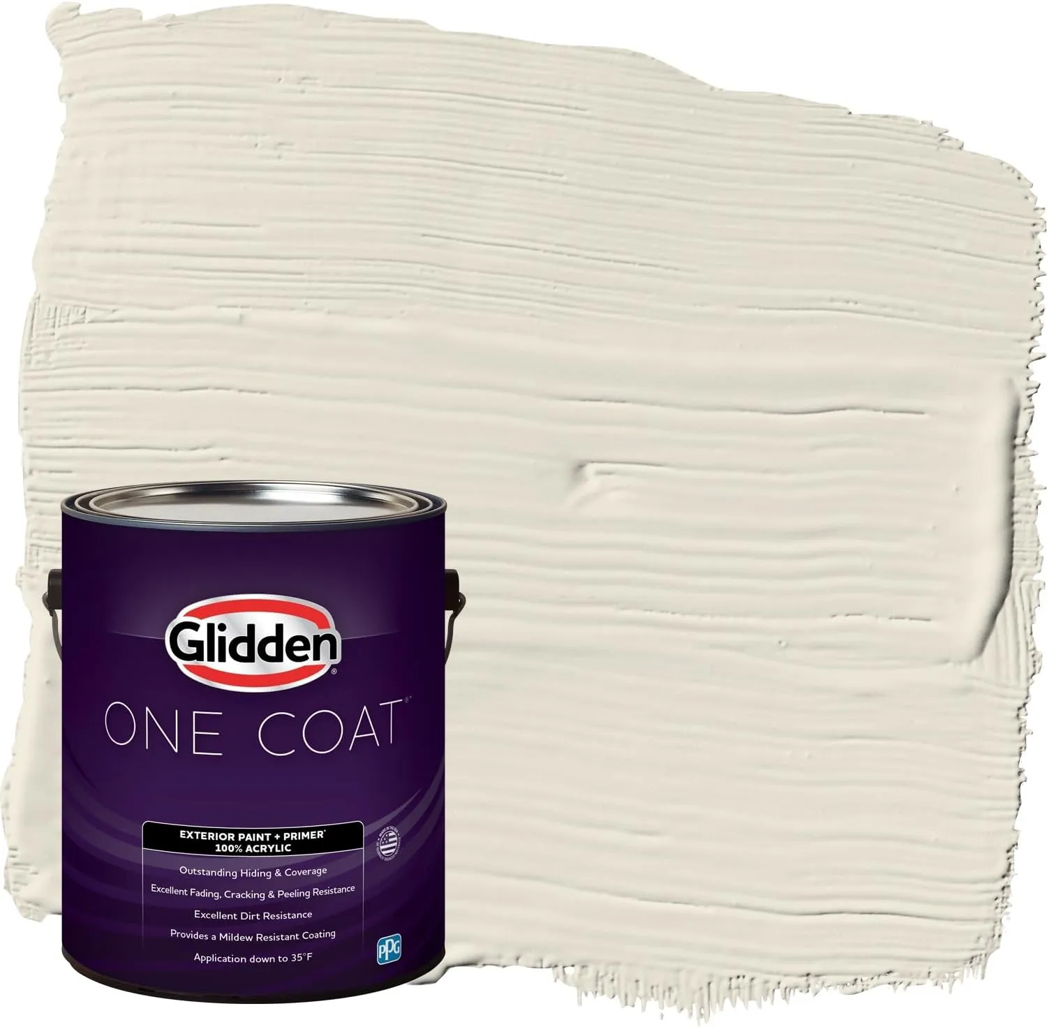 Glidden One Coat 1 gal. Southern Breeze/Beige Semi-Gloss Exterior Paint with Primer