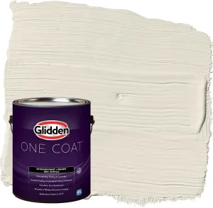 Glidden One Coat 1 gal. Southern Breeze/Beige Semi-Gloss Exterior Paint with Primer