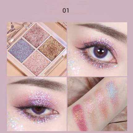 Glitter Makeup Four Color Eyeshadow Palette HA0084