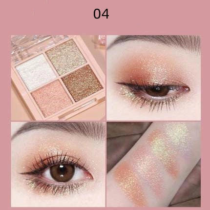 Glitter Makeup Four Color Eyeshadow Palette HA0084