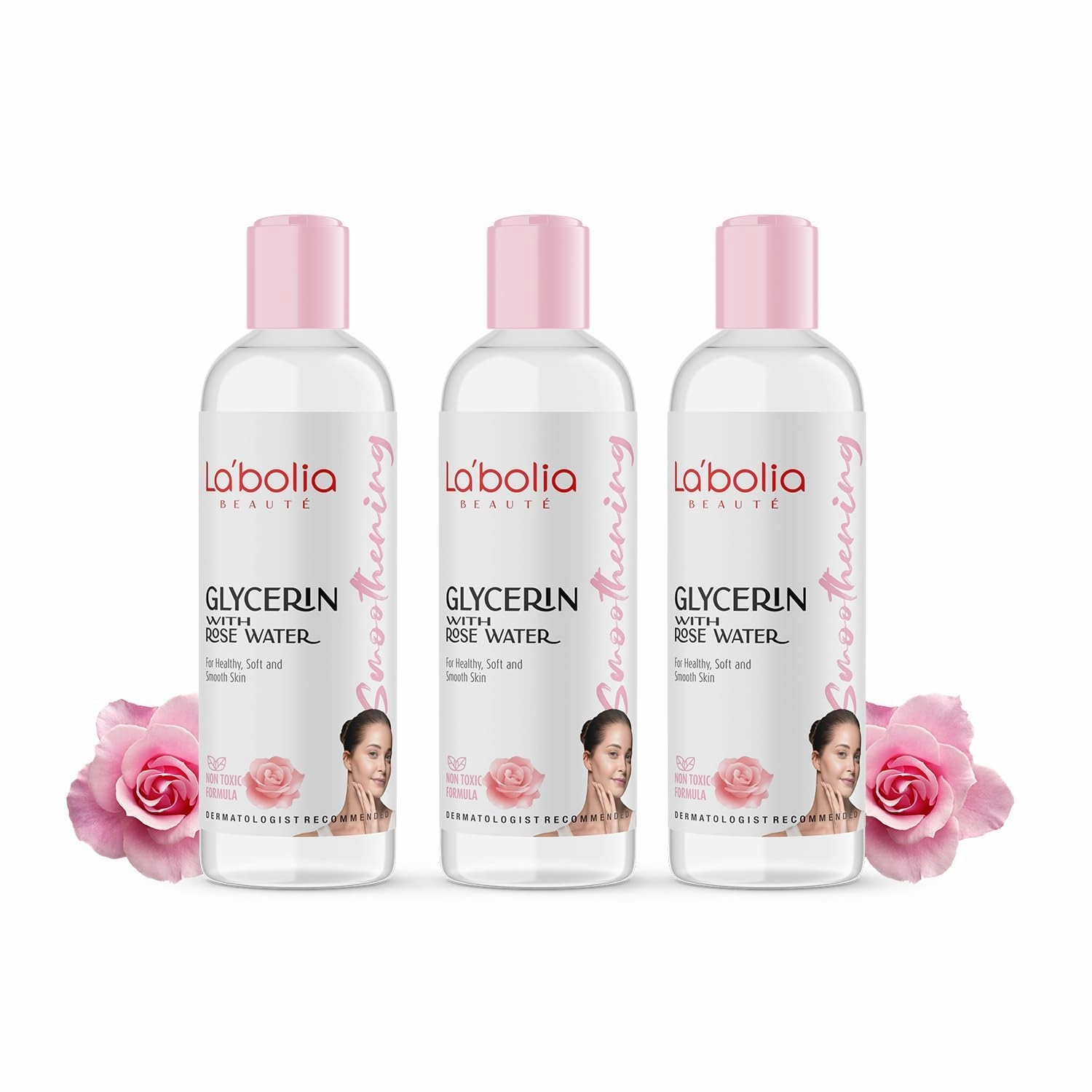 Glycerin with Rose Water for Hydrating and Nourishing Skin | Face and Body Moisturizer (100g, 3)