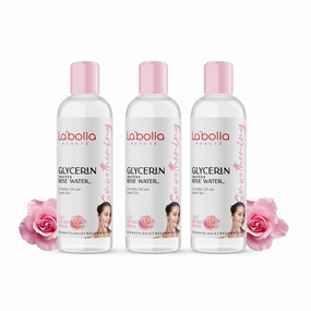 Glycerin with Rose Water for Hydrating and Nourishing Skin | Face and Body Moisturizer (100g, 3)