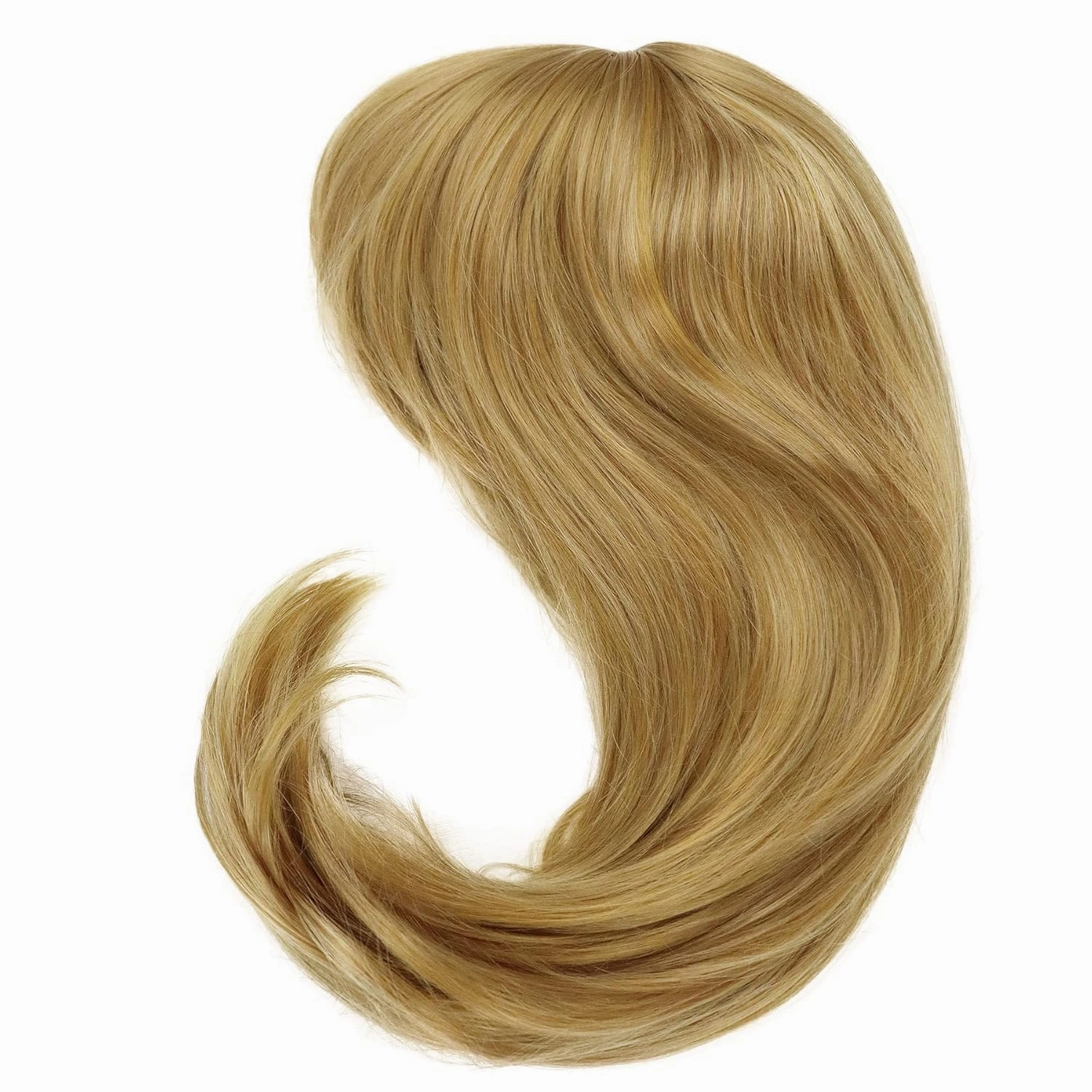 GNIMEGIL 18" Long Blonde Wigs for Women Straight Hair with Bangs Natural Hairstyles Synthetic Wig Princess Costume Peach Wigs Halloween Outfits Carnival Party