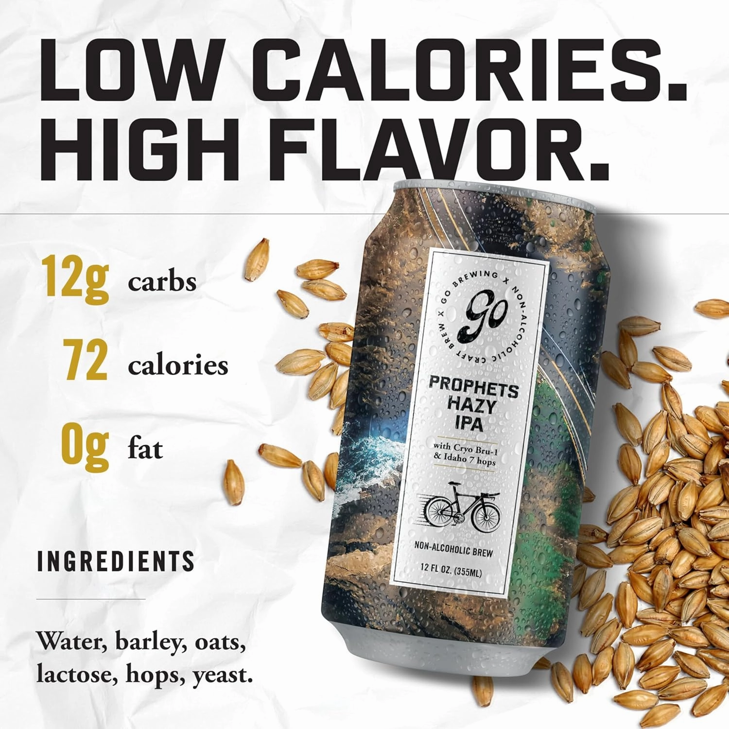 Go Brewing - IPA 24 Mixed Pack - Non Alcoholic Beer - Featuring Sunshine State Tropical IPA, Prophets Hazy IPA, Burn it Down IPA, and Not Just Another Story Double IPA (12 oz, Pack of 24)