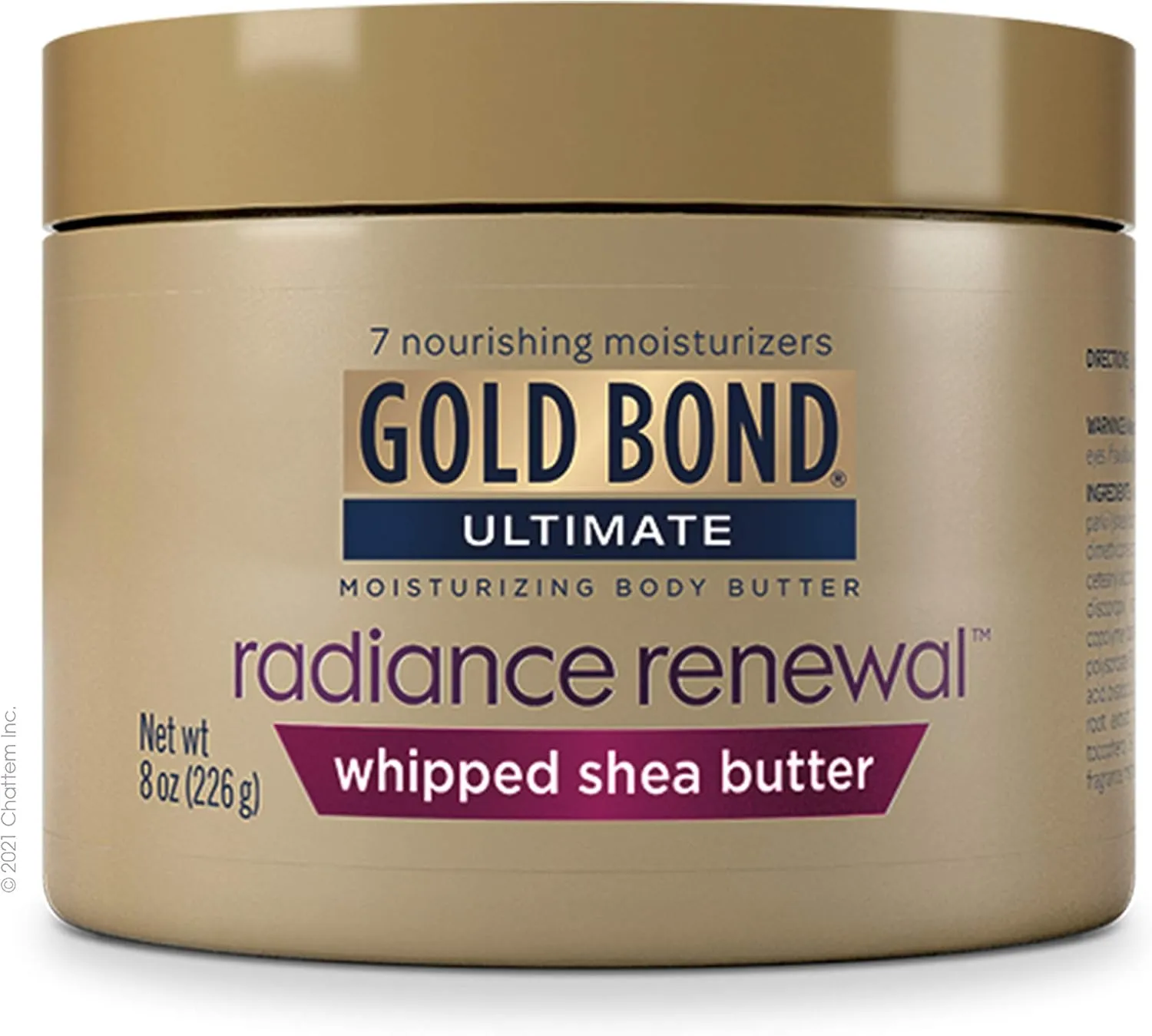 Gold Bond Ultimate Radiance Renewal Whipped Shea Butter, Moisturizing Body Butter, 8 oz