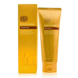 Gold Snail Peeling Gel, 24K Gold Face Exfoliator, Natural Gentle Scrubber, Blackhead Remover, Pore & Acne Scar Minimizer, All Skins, 5.07 fl oz Made In Korea