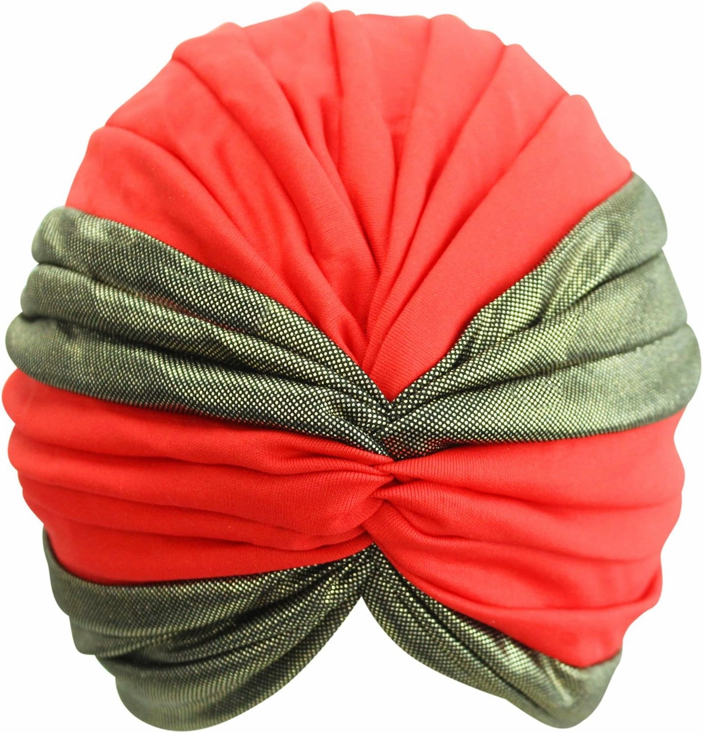 Gold Trim Fashion Turban Head Wrap for Women