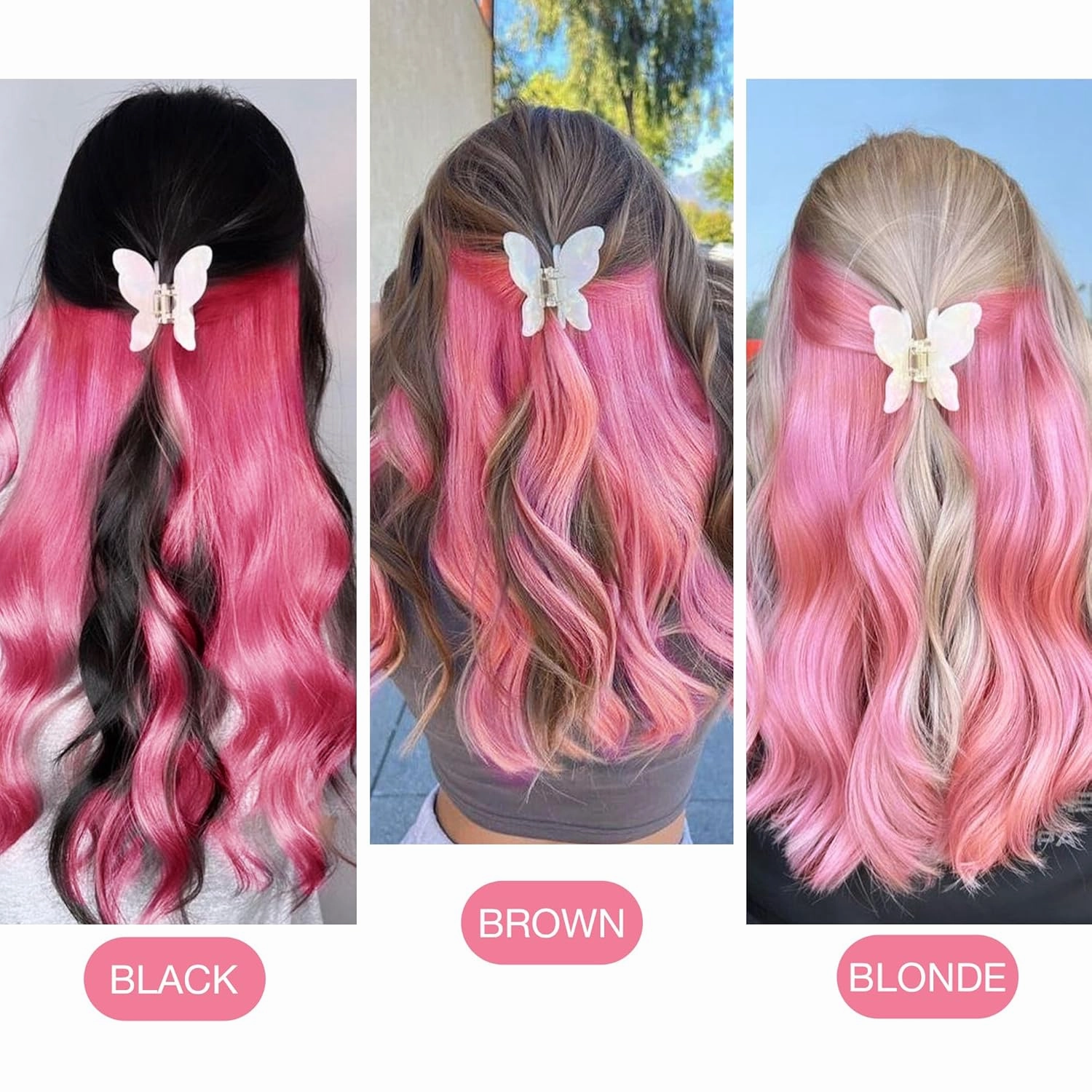 GOO GOO Tape in Hair Extensions Human Hair, Peach Pink, 22inch 30g 10pcs, Colored Tape ins Human Hair Extensions, Silky&Soft Invisible Tape Ins, Hair Highlighted for Party