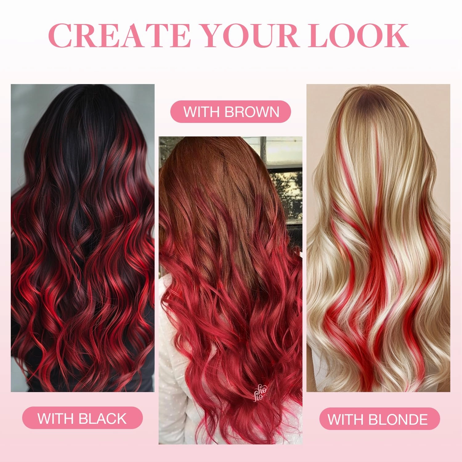 GOO GOO Tape in Hair Extensions Human Hair, Red, 10inch 20g 10pcs, Colored Tape ins Human Hair Extensions, Silky&Soft Invisible, Hair Highlighted for Party