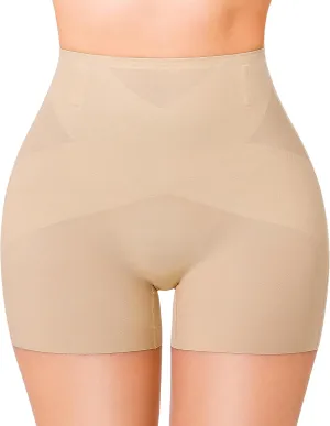 Gotoly Shapewear Tummy Control Mid-Waist Body Shaper Shorts Butt Lifting Panties Shapewear Shorts