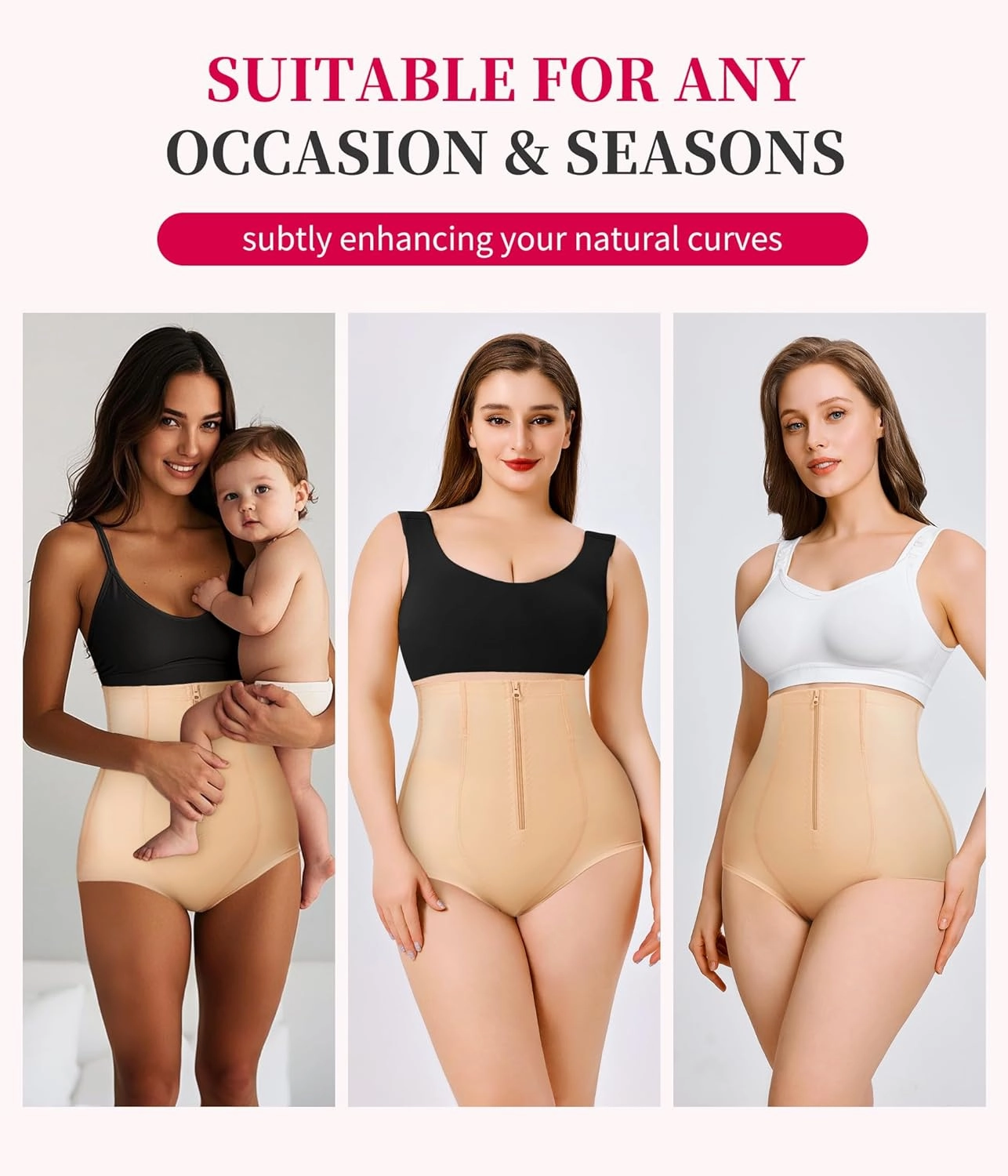 Gotoly Women Butt Lifter Shapewear Panties Waist Trainer Body Shaper Hi-Waist Tummy Control Slim Smooth Panty