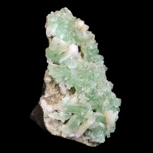 Green Apophyllite with Stilbite Cluster Natural Mineral Specimen # TUC-166