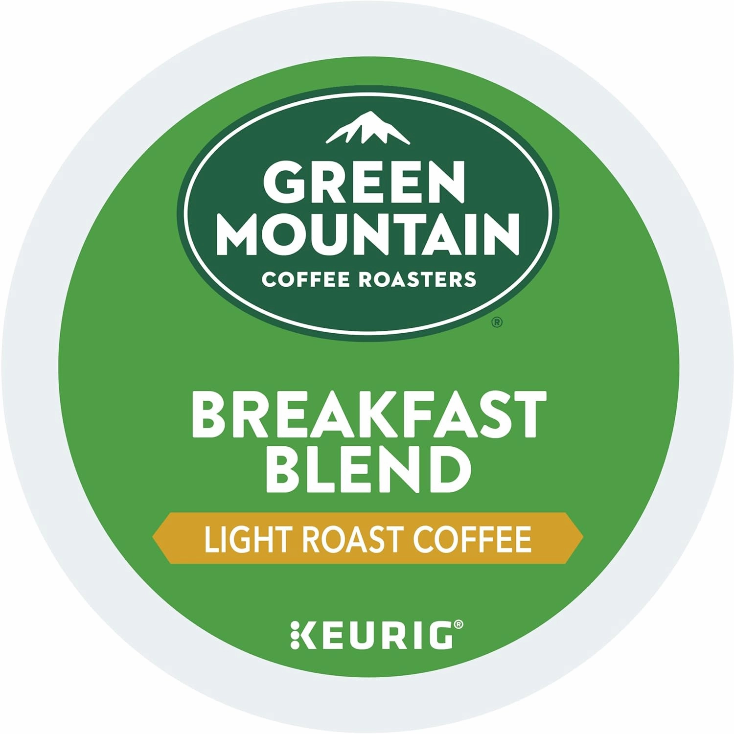Green Mountain Coffee Roasters Breakfast Blend Single-Serve Keurig K-Cup Pods, Light Roast Coffee, 72 Count