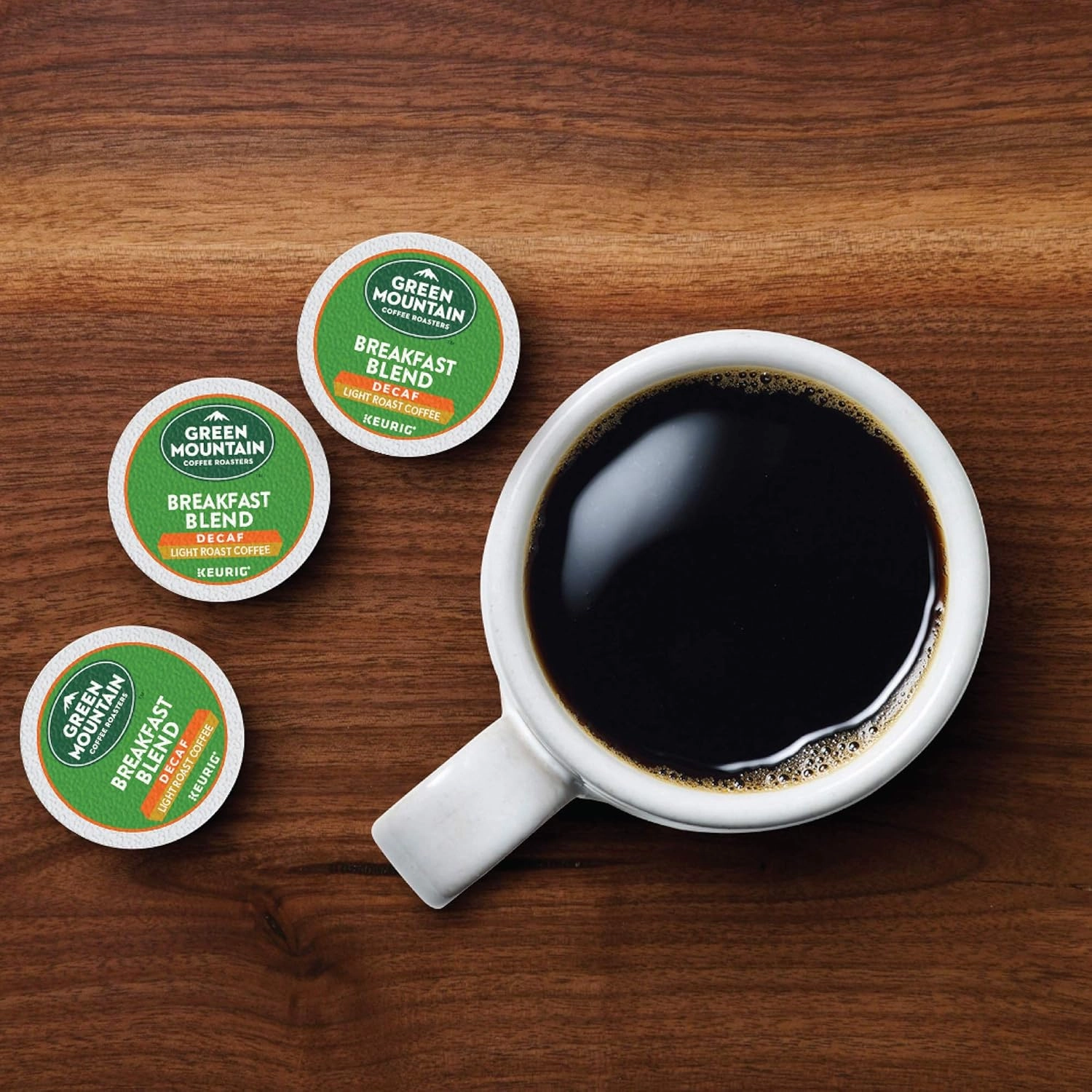 Green Mountain Coffee Roasters Decaf Breakfast Blend , Single-Serve Keurig K-Cup Pods, Light Roast Coffee, 32 Count