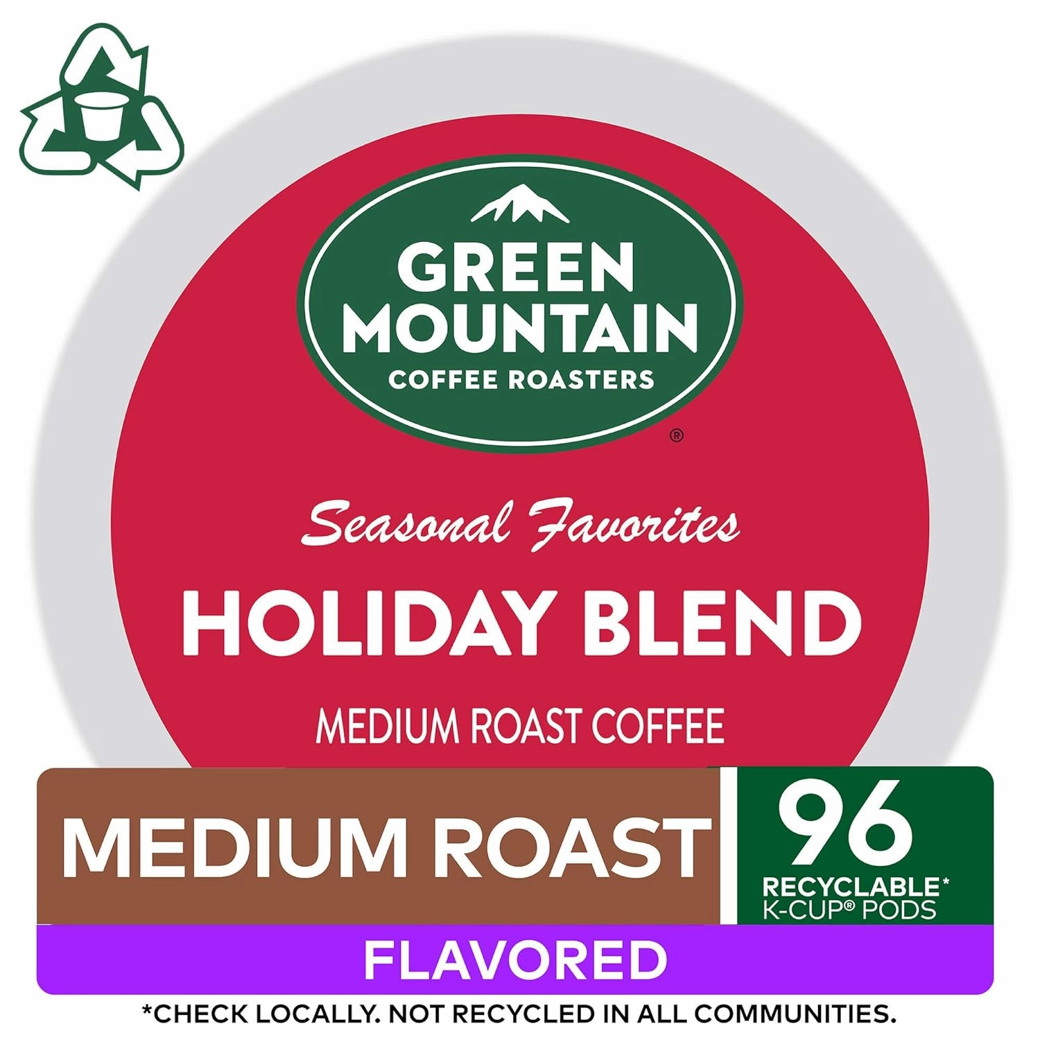 Green Mountain Coffee Roasters Holiday Blend, Keurig Single Serve K-Cup Pods, 96 Count