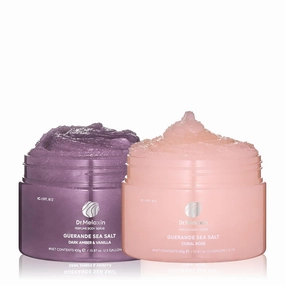 Guerande Sea Salt Perfume Exfoliating Body Scrub for Smooth Skin Body, Amber & Vanilla Scent Coral Rose Scent