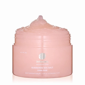 Guerande Sea Salt Perfume Exfoliating Body Scrub for Smooth Skin Body, Coral Rose Scent 450g