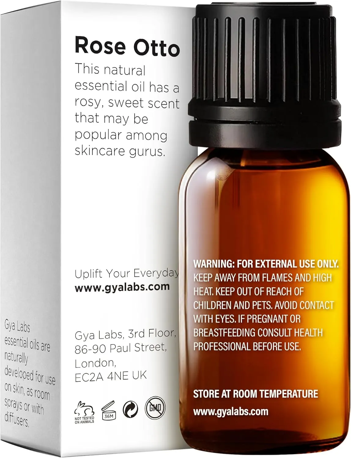 Gya Labs Rose Essential Oils for Skin Use - 0.34 Fl Oz - 100% Pure Natural Rose Oil for Face, Hair, Diffuser, Perfume & Candle Making Scent Aromatherapy