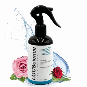 Hair Moisturizing Spray LOC LOVE Daily with Rose, Rosemary and Tea Tree Oils - Hydrates, Adds Shine, Controls Frizz, and Detangles for Soft, Manageable Hair (8oz)