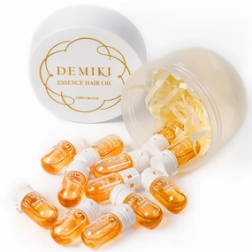 Hair Perfume Oil for Women – 2-in-1 Travel Size Hair Serum for Frizzy, Dry, Damaged Hair with Glitter & Vitamin B5, Long-Lasting Organic Citrus Scent, Nourishing & Shining Leave-In Essence, 12 PCS