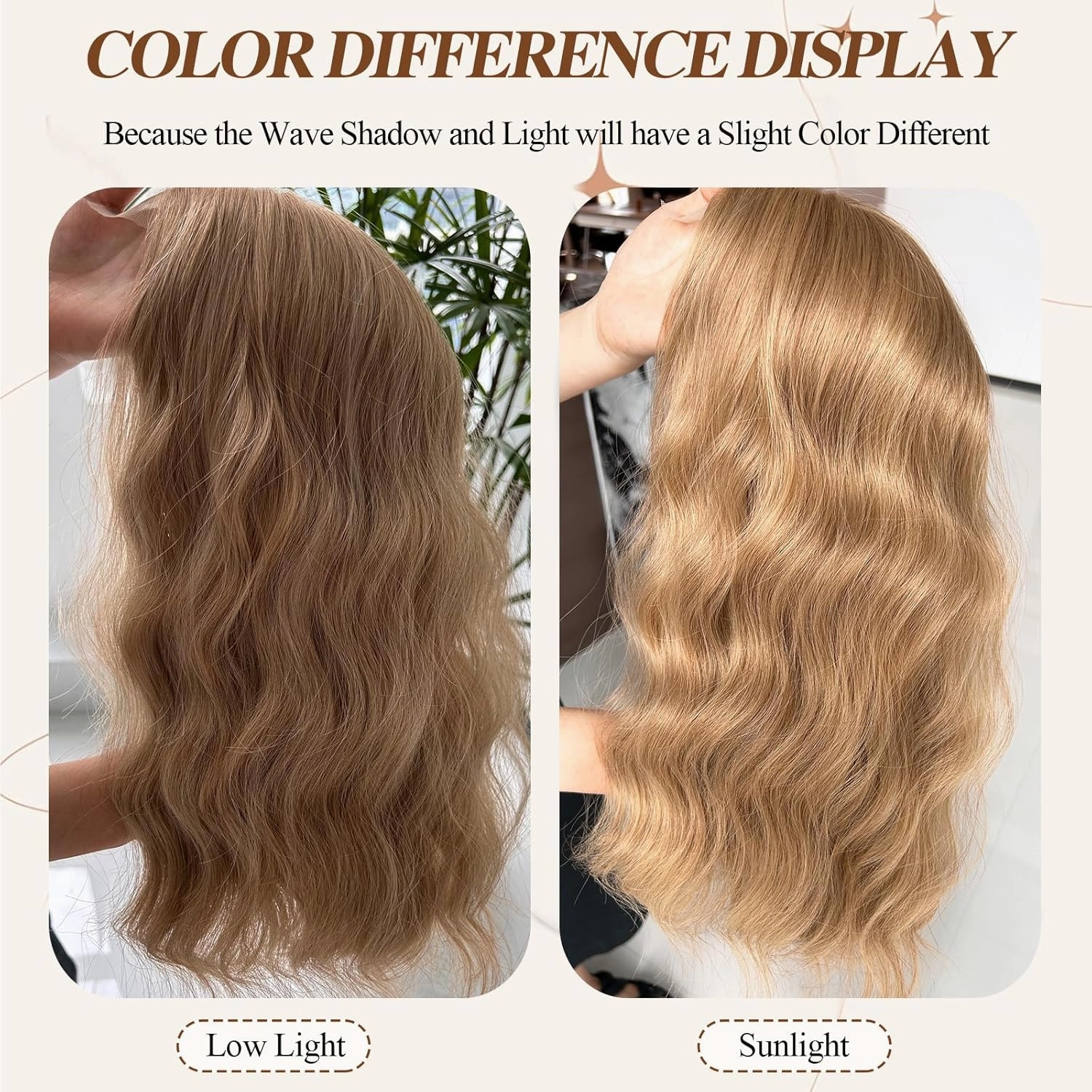 Hair Toppers for Women Long Wavy Hair Toppers Pieces for Women with Thinning Hair Synthetic Hair Pieces Wig Clip In Hair Lace Topper Wiglets with Fringe Bang Add Hair Volume (Gold Blonde)