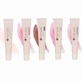 Hanalei 5-Pack Lip Treatment Bundle (Clear, Peach Pink, Mauve Pink, Sand, Rose) | Made with Kukui Oil, Shea Butter, Agave, and Grapeseed Oil, Soothe Dry Lips (Cruelty free, Paraben free)
