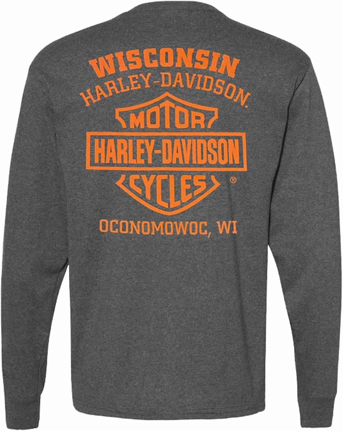 Harley-Davidson Men's Summer Willie G Skull Long Sleeve Shirt - Charcoal